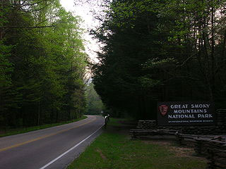 [Main Entrance to the Great Smoky Mountains National Park from Gatlinburg, Tennessee.JPG]